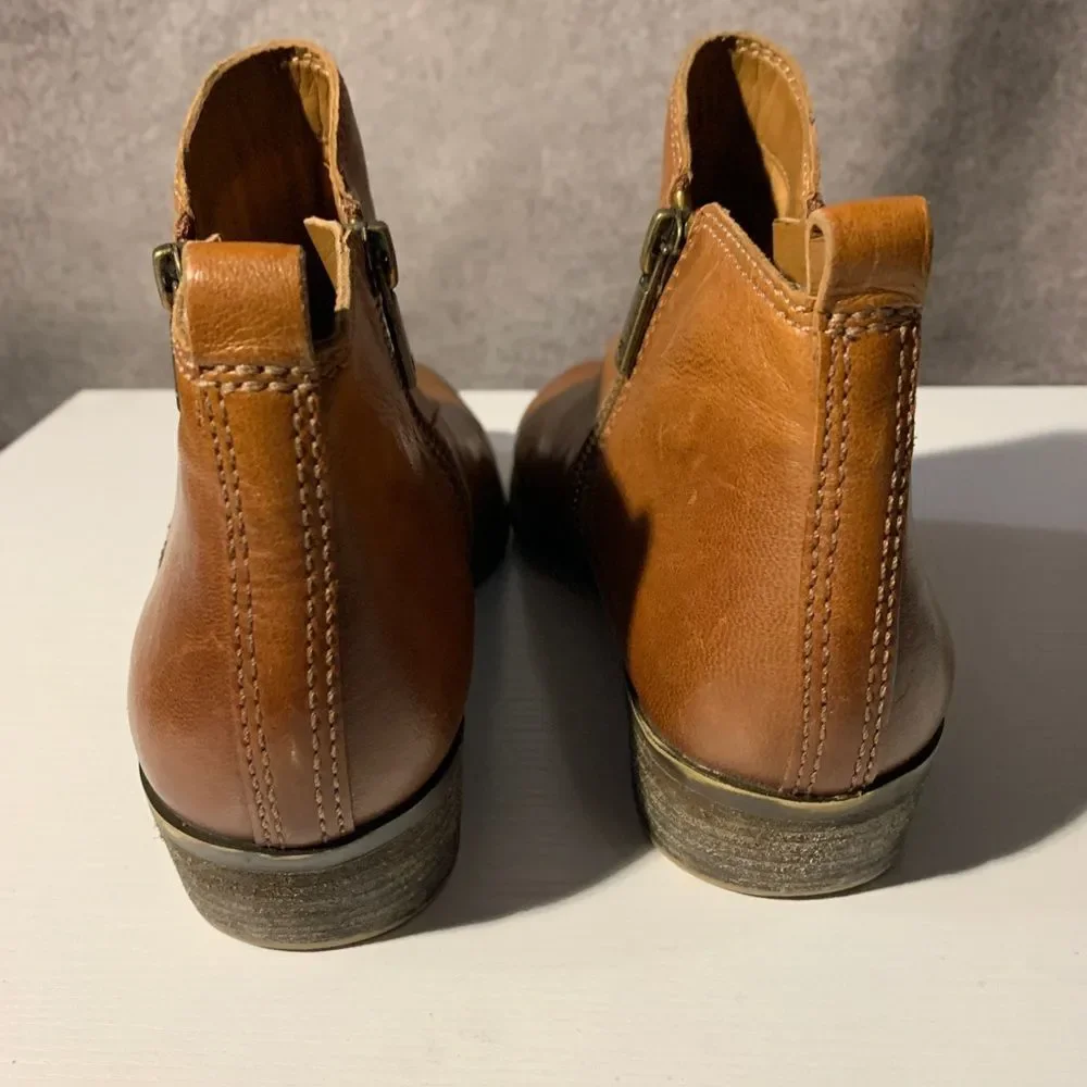 Lucky Brand Basel Booties Toffee Leather Women’s Size 7.5M - Picture 3 of 8